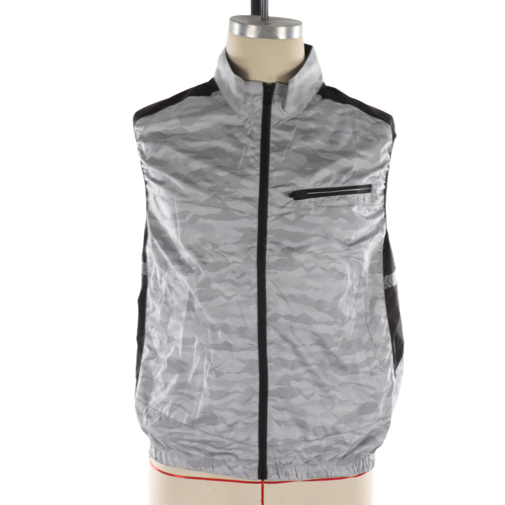 Cooling Fan Vest Wearable Evaporative Cool Air Conditioned Clothes for Fishing Hiking Constrution Silver Camouflage XL(for 175cm Height)-image-OPC-PHR59GR-NEW