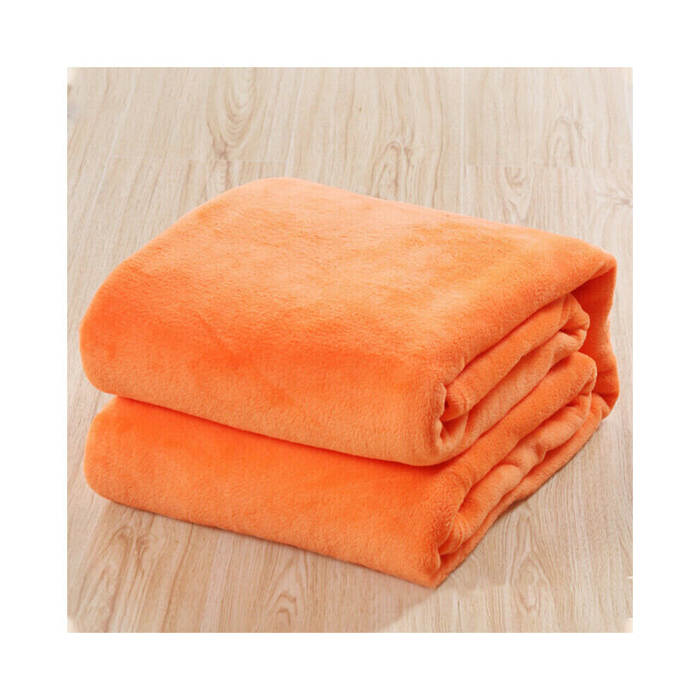(#1 Jaune-120*200cm) Couverture polaire Grand lit Canapé Voyage Jeté Doux Plus Chaud Double & King