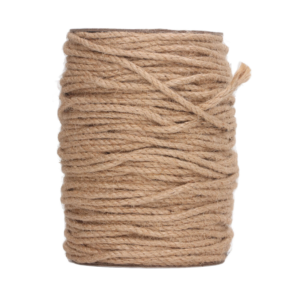 4Mm 3 Strand Rope 100M Natural Decoration Hemp Jute Twine String For Artworks Gardening Decorating And Diy Crafting 9351315186226
