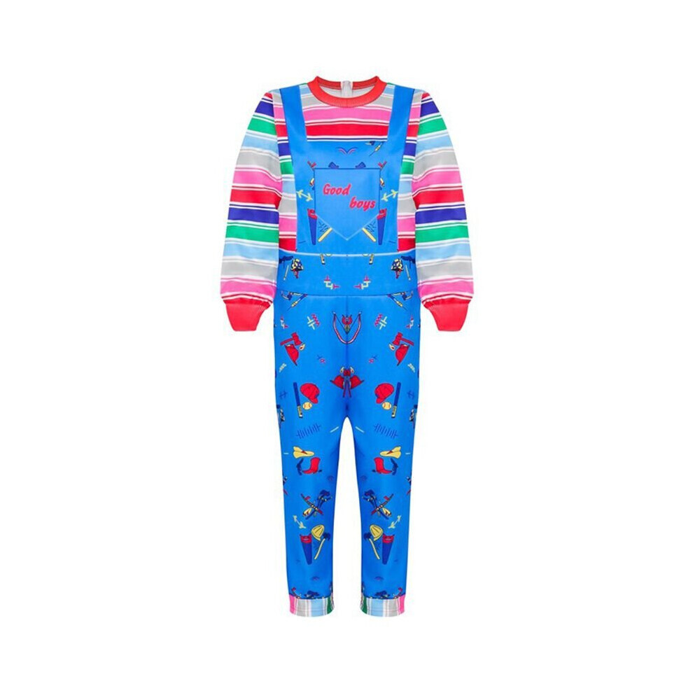 (Combinaison-130 cm) Costume Chucky Halloween Enfant Garçons Filles Déguisement