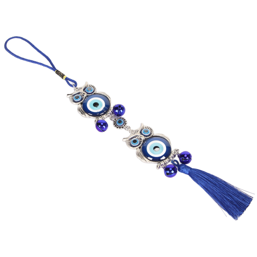 Blue Eye Owl Ornament Good Luck Attract Wealth Amulet Car Mirror Decor Hanging for Office Interior Decorations-image-OPC-PHR5D9P-NEW