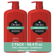 Old Spice Pure Sport 2in1 Σαμπουάν και Μαλακτική για Άνδρες, Δίδυμο Πακέτο, Λεμόνι, 58.4 Fl Oz