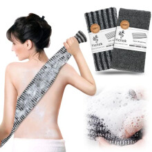 Yiclick 2 Pack Exfoliating Washcloth Towel - Exfoliating Body Scrubber Exfoliator Loofah Sponge Wash Cloth Korean & Japanse & African Net Sponge Ra