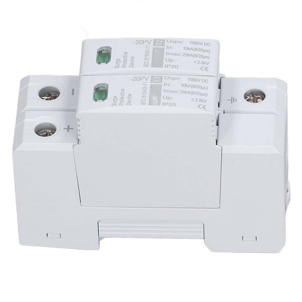 Dc Solar Pv Surge Protector 2P 10 To 20Ka 35Mm Din Rail Installation Photovoltaic Surge Protective Device 1000Vdc 8771315200417