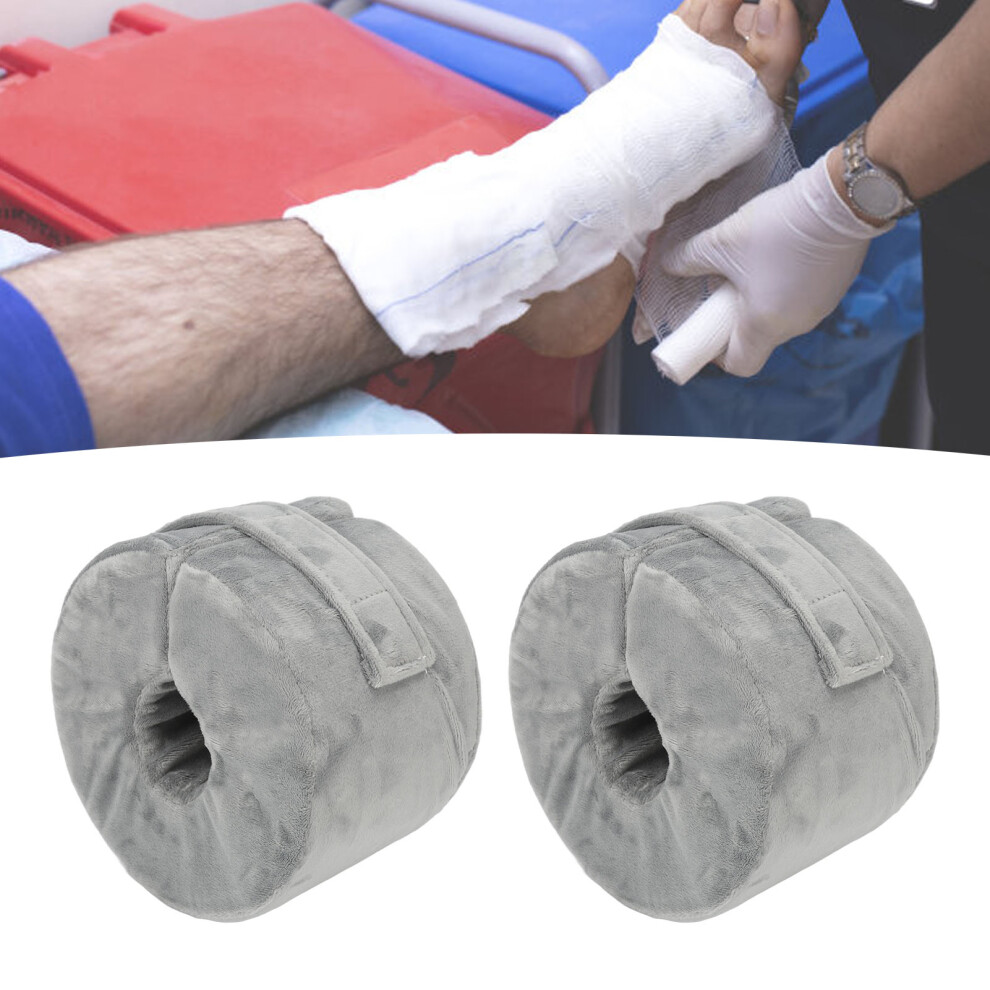 2pcs Foot Elevating Pillow Ankle Protector Foot Support Pillow Elevator Cushion Heel Pillow Grey