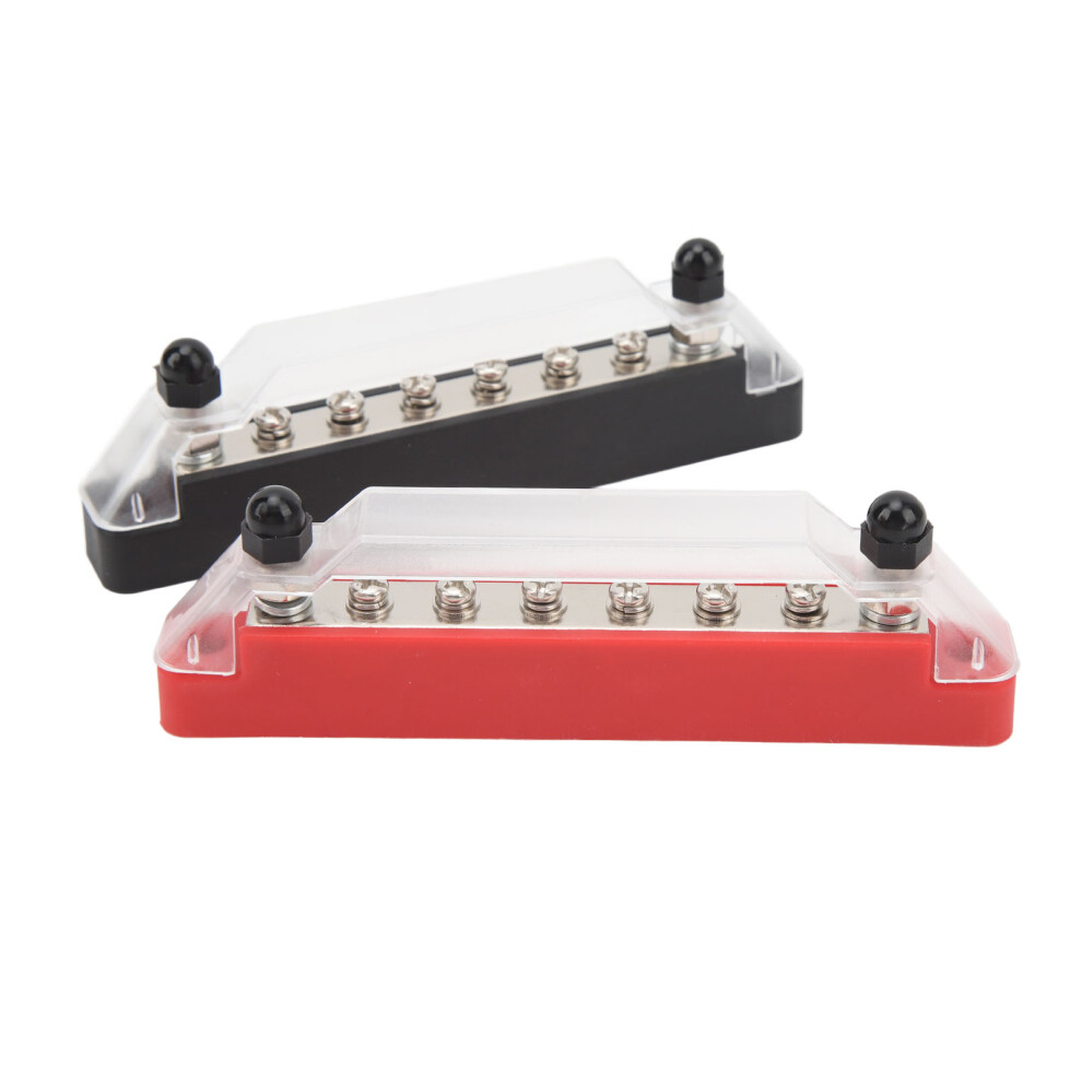 2Pcs Busbar 150A Black And Red Rv Ship 8 Ways Busbar M6 High Current Stud Power Distribution Block Dc12v To 48V 5031315213682