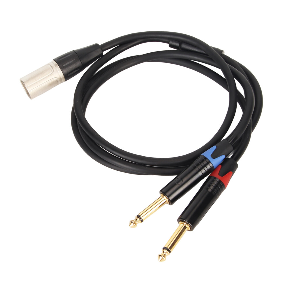 Dual 1/4 Inch To Xlr Male Y Splitter Cable Xlr Male To Dual 6.35Mm Ts Mono Plug Microphone Sound Converter Adapter 2M/6.6Ft 9301315215464