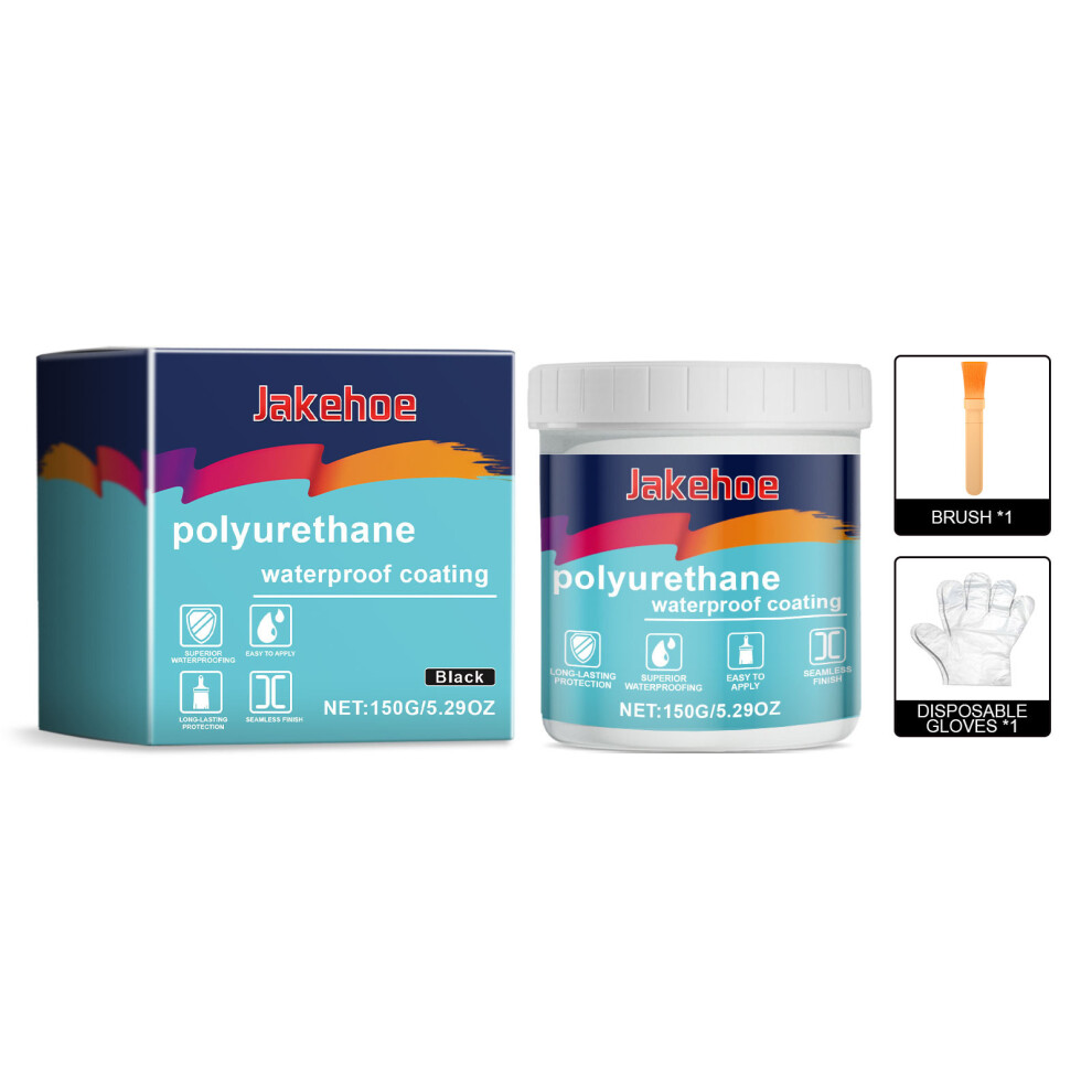 (Black) Jakehoe waterproof leakage repair coating series bathroom roof doors and windows exterior wall waterproof leakage protection sealant