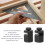 2PCS Stair Guages Knobs Aluminium Alloy Stair Stringer Layout Tool for Framing Square Carpentry Rafter Black 3