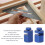 2PCS Stair Guages Knobs Aluminium Alloy Stair Stringer Layout Tool for Framing Square Carpentry Rafter Blue 3