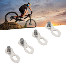 2 Paar Kettenverschlüsse aus Alloy-Stahl für Fahrräder, passend für 10-Gang-Ketten, Silber