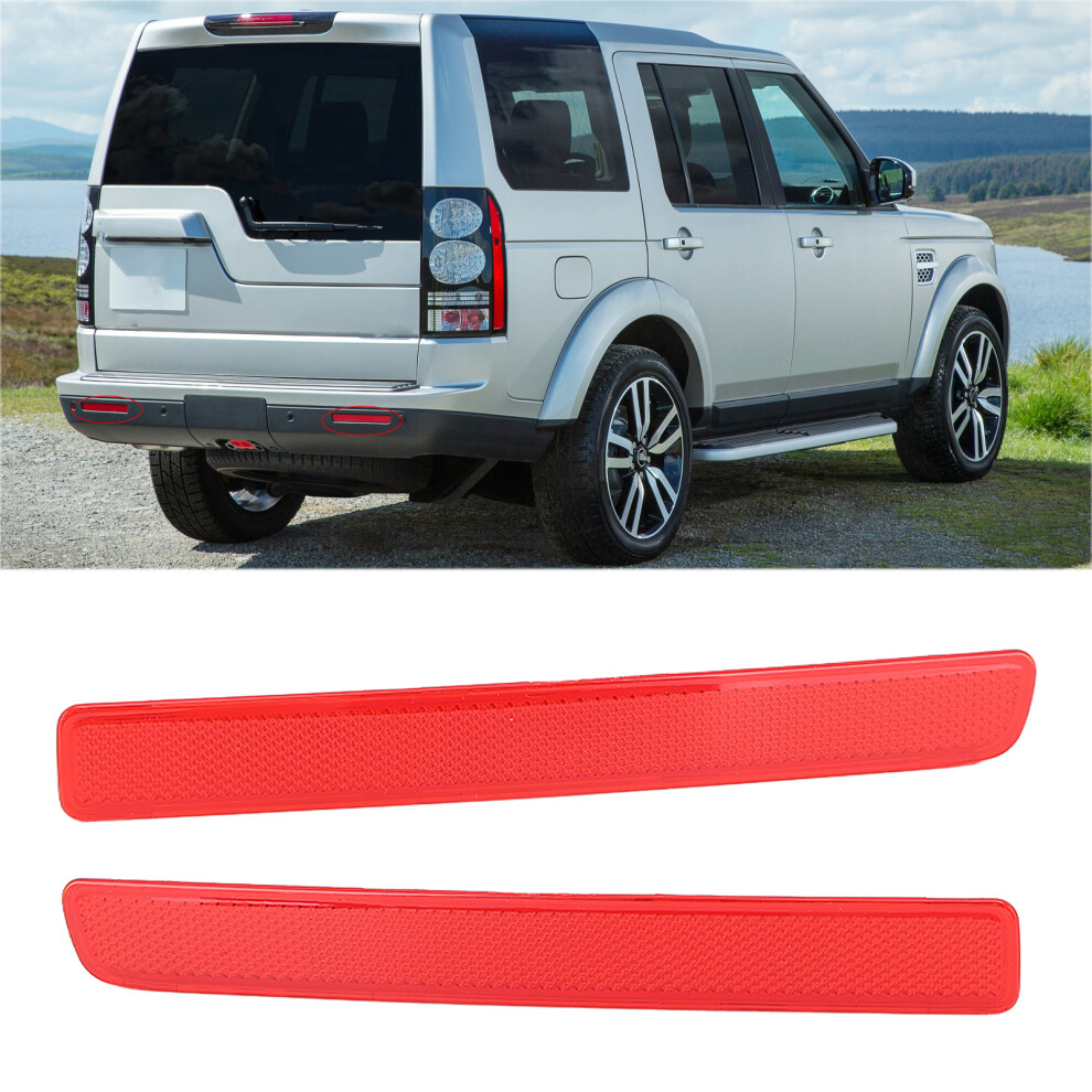 1 Pair Rear Bumper Reflector Xff500030 Left Right Replacement For Land Rover Discovery 3 2004 To 2009 Red 8371315234780