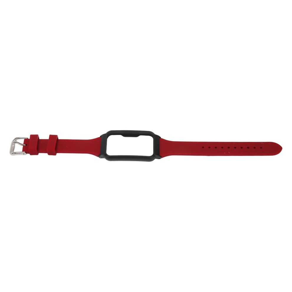 Watch Band Strap With Case Replacement Silicone Wristbands Band Watch Accessory For Oppo Free Wine Red 7611315235396