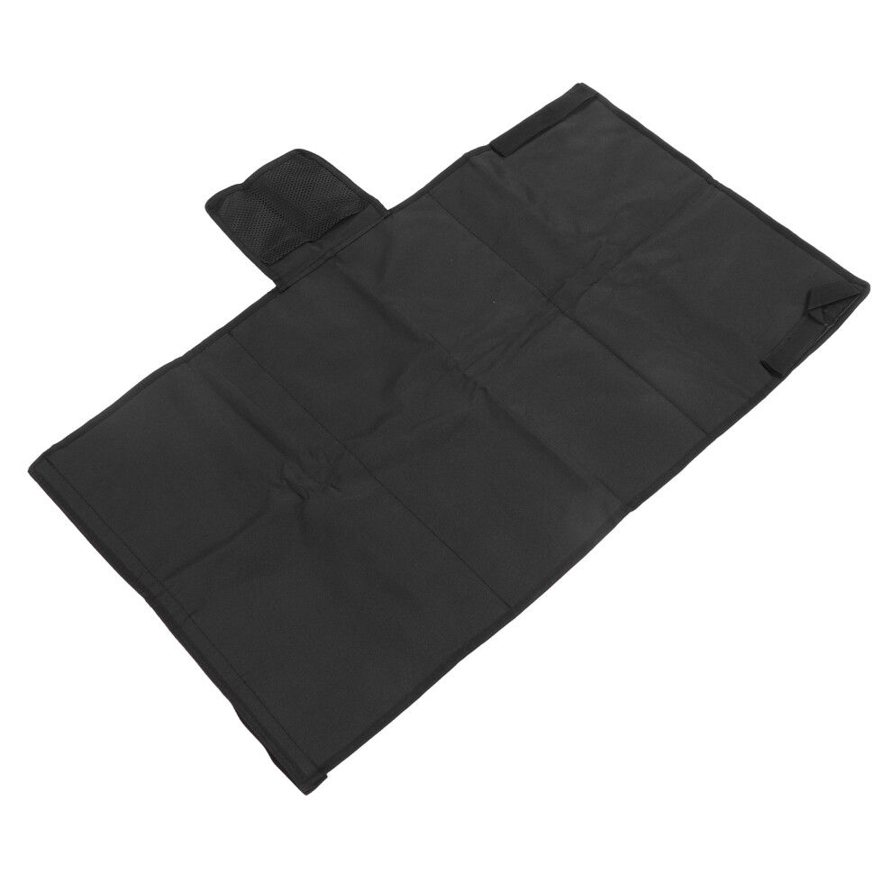 Airplane Footrest For Toddlers Portable Folding Easy Installation Adjustable Nylon Strap Airplane Seat Extender Black