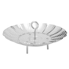 Foldable Vegetable Steam Basket No Warping 304 Stainless Steel Folding Expandable Steam Basket Large Size