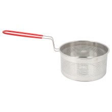 Deep Fryer Basket Round 304 Stainless Steel Fry Baskets With Handle for French Chips Onion Rings Chicken Pasta Medium 18CM