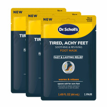 Dr. Scholl's Tired Achy Feet Soothing & Reviving Foot Mask 3 paria l mmitt vi tossuja
