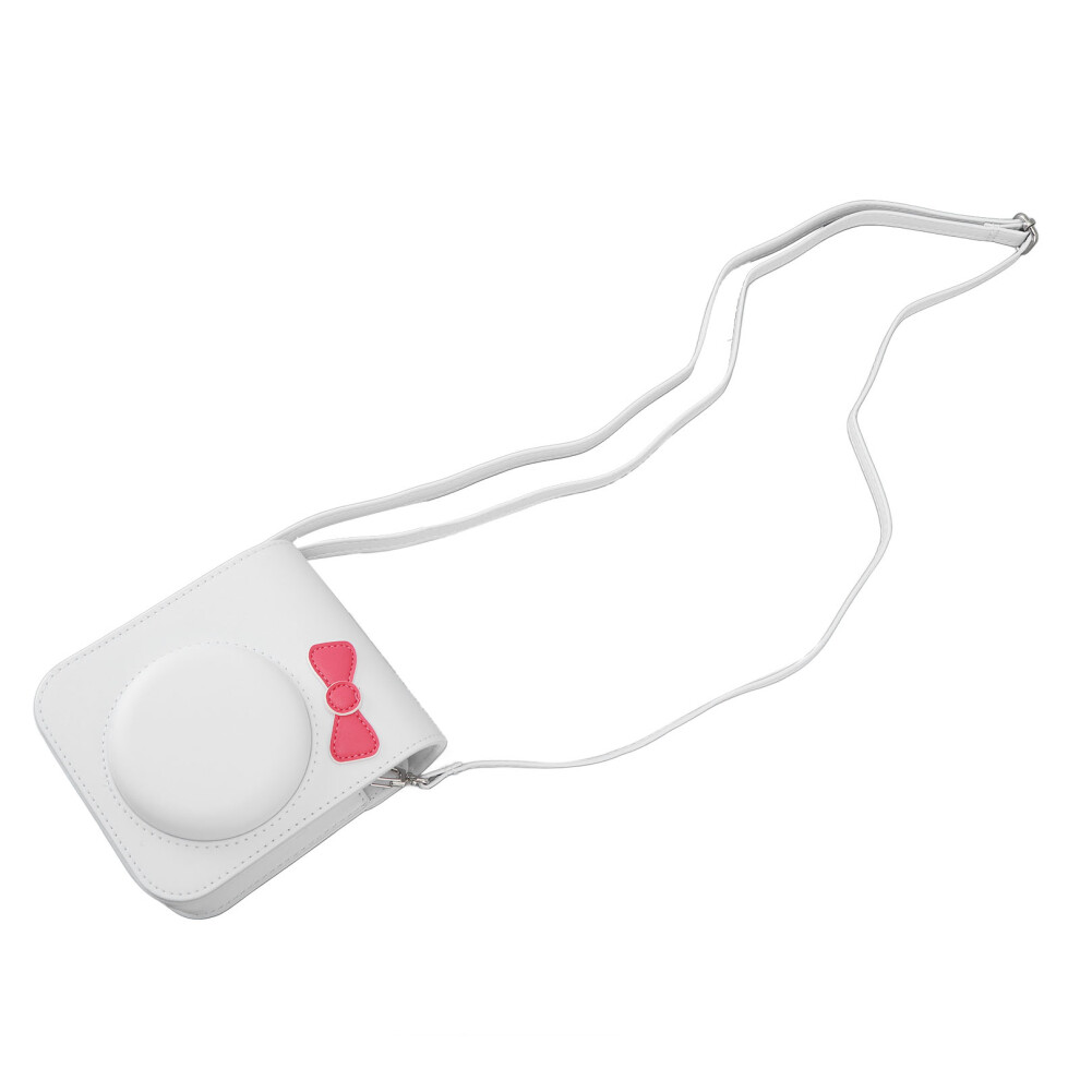 Camera Protective Case Portable Bow Tie Storage Cover Carrying Bag with Adjustable Shoulder Strap for Fujifilm Mini 12 White-image-OPC-PHR5HSZ-NEW