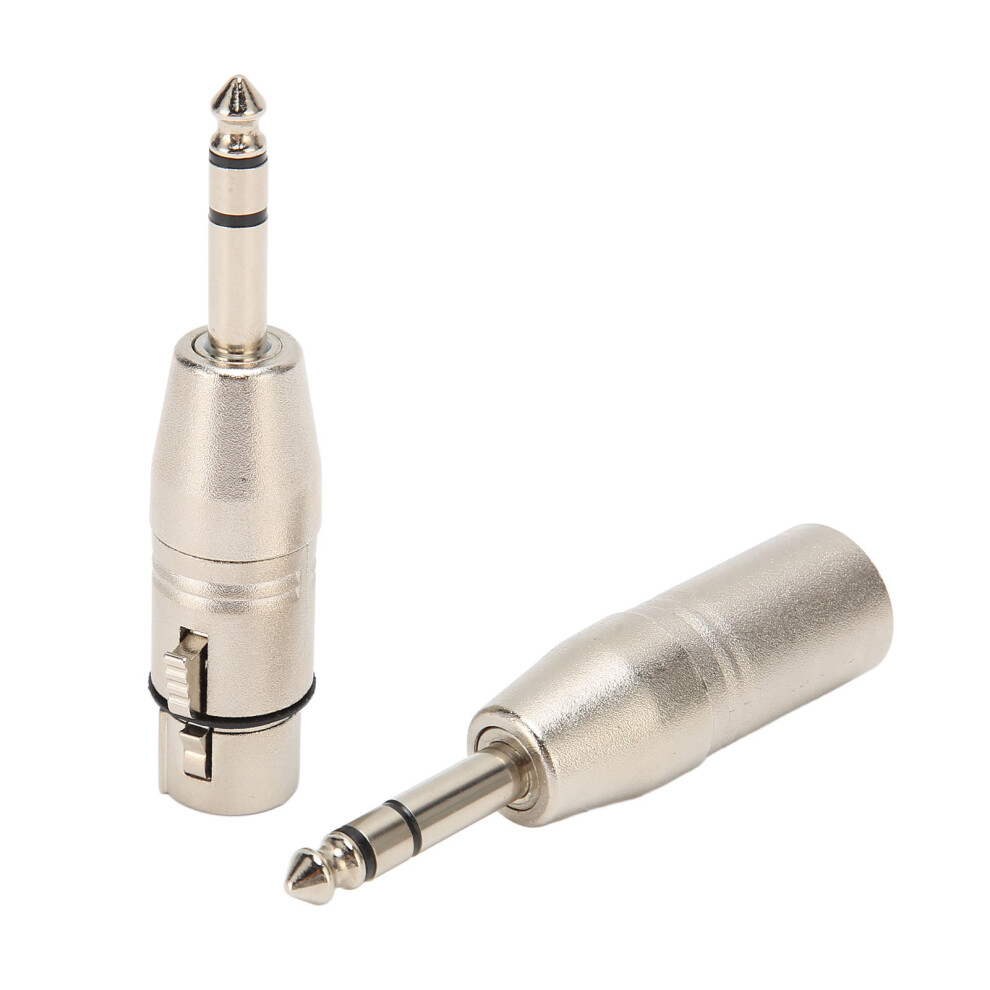2Pcs 1/4 Inch Trs To Xlr Adapter 6.5Mm Stereo 1/4 Trs Male To Xlr 3Pin Female And Male Stereo Balanced Sound Connector 5031315248509