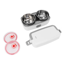 Self Cooking Lunch Box Leakage Proof 2 Stainless Steel Inner Bowl Portable Electric Cooker Food Box for Office 110‑