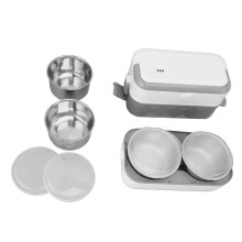 Portable Electric Lunch Box Stainless Steel Inner Liner Leakproof Heated Lunch Box for Office Travel Dormitory EU Plug 220V