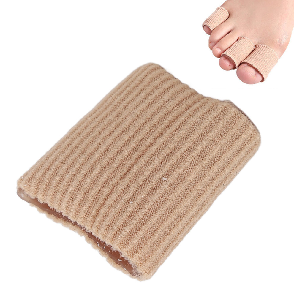 10pcs Toe Cushion Tube Soft Silicone Finger Toe Sleeves Corn Pad Protector for Blisters Calluses L 1.2 X 1in