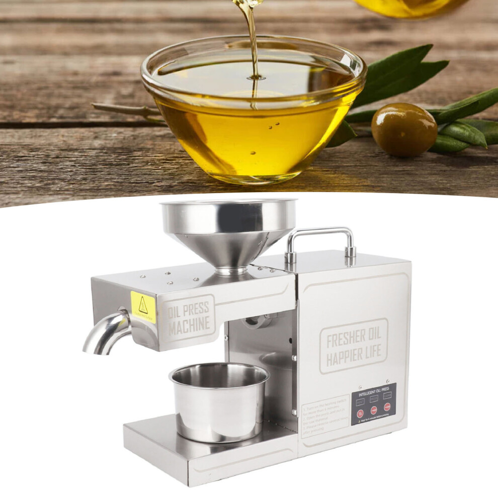 Oil Press Machine Intelligent Automatic Electric Stainless Steel Cold Hot Oil Press Extractor EU Pplug 220V-image-OPC-PHR5JH5-NEW