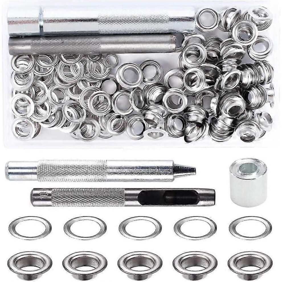 Grommet Kit Eyelets Tools Metal Grommet Eyelet Kit With Grommet Tools For Canvas Tarp Tent Repair (8Mm) 9122581764971