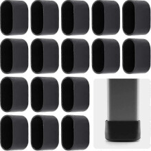 16pcs Chair Leg Caps - Plastic Floor Protectors for Folding/Garden Chairs, Fits Oval Sloping Legs