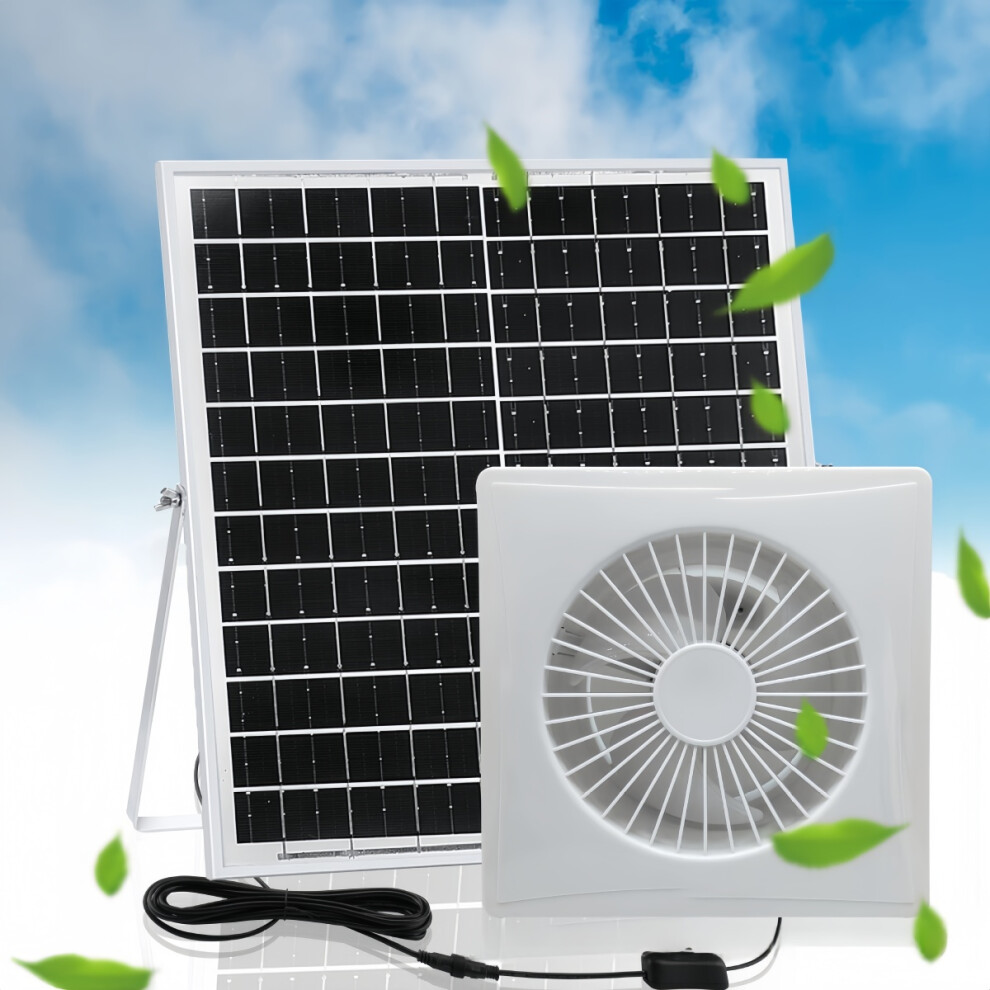 Ventilation High-Speed Solar Silent Fan With 6Inch Panel Shed Solar Exhaust Fan For Chicken Coops 9122581766166
