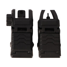 Industries Folding M4 Front Rear Battle Sights Nylon MGPCQB Front Rear Sights Black
