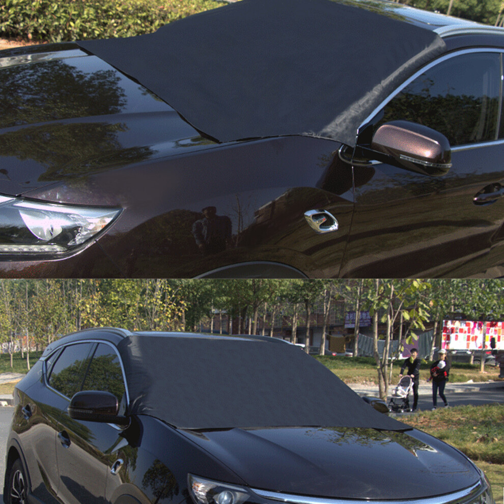 Car Windshield Snow Cover Magnetic Sunshade Ice Frost Cover Fits Most Cars 82.7 X 49.2In Silver 6921315270015