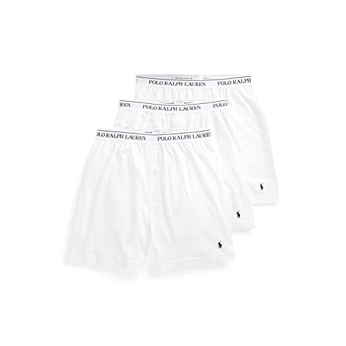 POLO RALPH LAUREN Ανδρικά Κλασικά Κοντά Σορτς από Βαμβάκι, Λευκό/Ναυτικό Μπλε, Μεσαίο