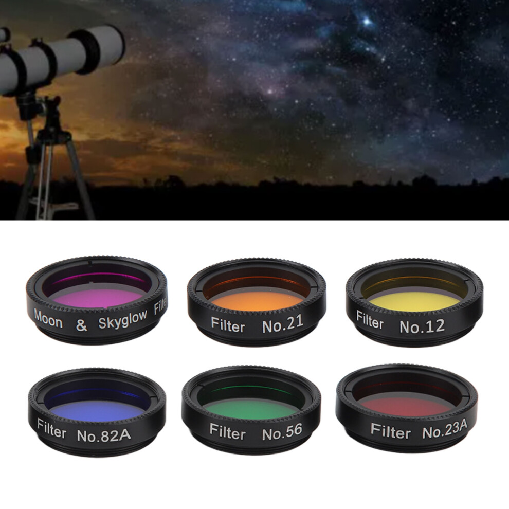 Telescope Filters 6 In 1 1.25In Compatibility Telescope Moon Filter For 1.25 Inch Telescope 7641315271803