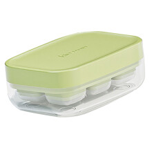 6 Compartment Mini Ice Cube Mold Ice Making Summer Ice Storage Box Mini Ice Tray for Home Green