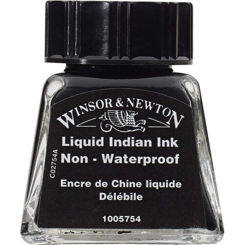 Winsor & Newton Μποτίλια Μελανιού, 14ml, Υγρό Ινδικό Μελάνι
