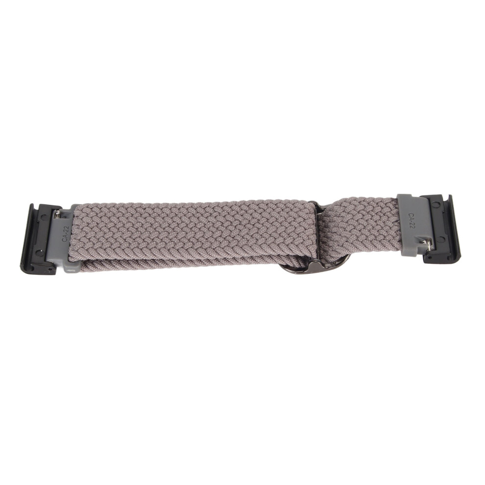 22Mm Braided Watch Band 26Mm Buckle Adjusted Stretchy Buckle Closure Braided Replacement Strap For Fenix 7X Grey 7641315276105
