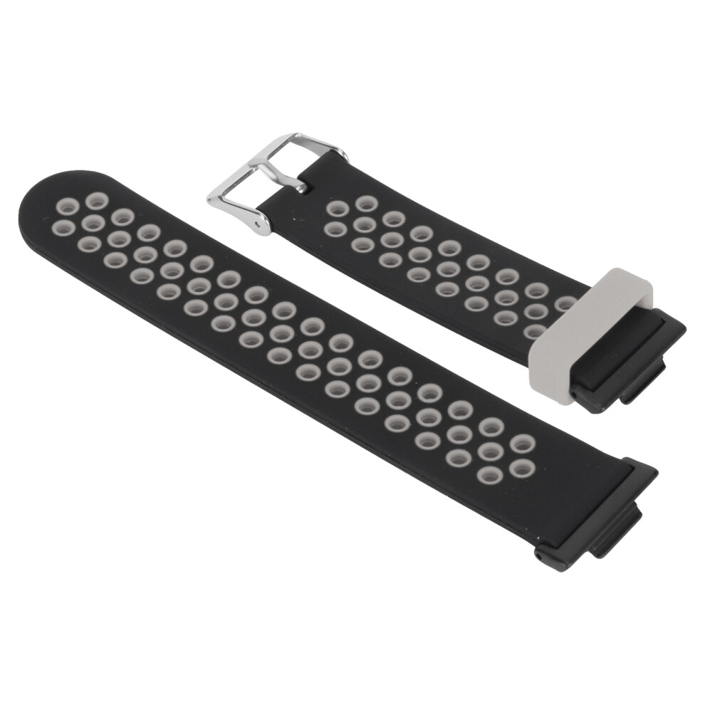 Smartwatch Strap Silicone Sweat Proof Breathable Adjustable Wrist Band For Watch Fit 2 And Gray Black 9451315276757