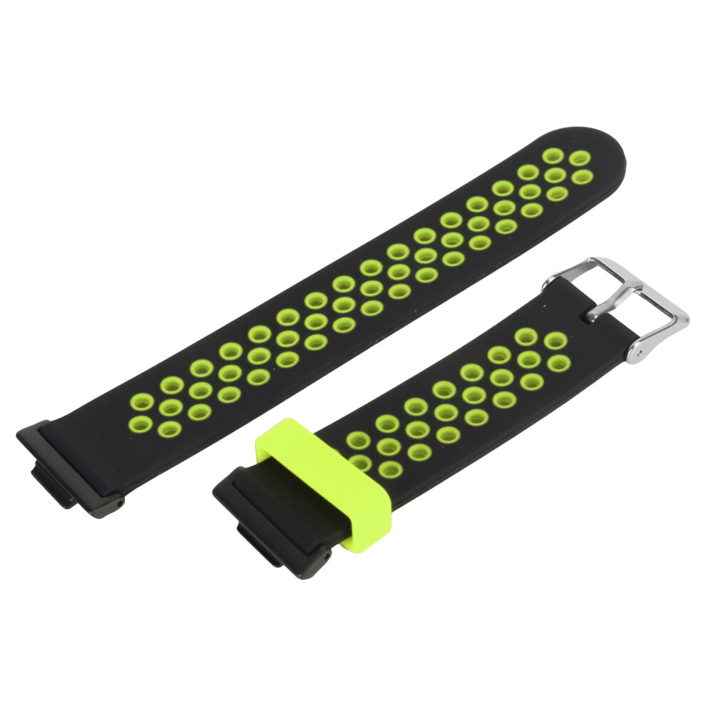 Smartwatch Strap Silicone Sweat Proof Breathable Adjustable Wrist Band For Watch Fit 2 Black And Green Green,Black 6941315276886