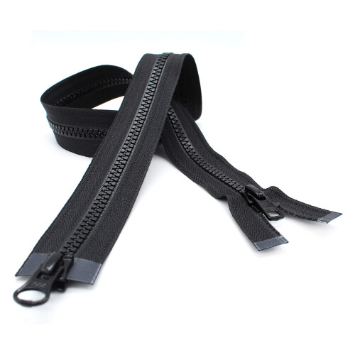YKK Vislon 2-Way Ζipper, 30", Μαύρο