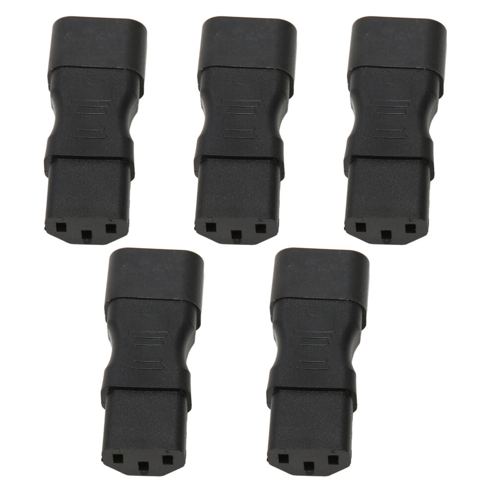 5Pcs Iec320 C14 To Iec240 C13 Power Adapter Connector Pdu Power Extensive Cord For Computer Tv Printer Monitor 250V 2.5A 10A 4671315277478