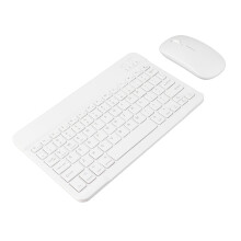 Keyboard and Mouse Combo Wireless Bluetooth Keyboard and Mouse Set Portable Matching Keyboard and Mouse for PC Laptop White