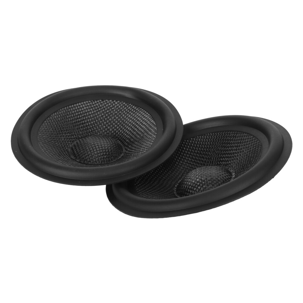 Speaker Cone Drum Paper 1 Inch Inner Diameter Subwoofer Cones Drum Paper With Rubber Surround For 5 Inch Speakers 2Pcs 3421315277913