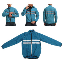 Cycling Jacket Men Windproof Waterproof Reflective Long Sleeved Top for Off Road Mountain Road Motorcycle Riding Fishing M