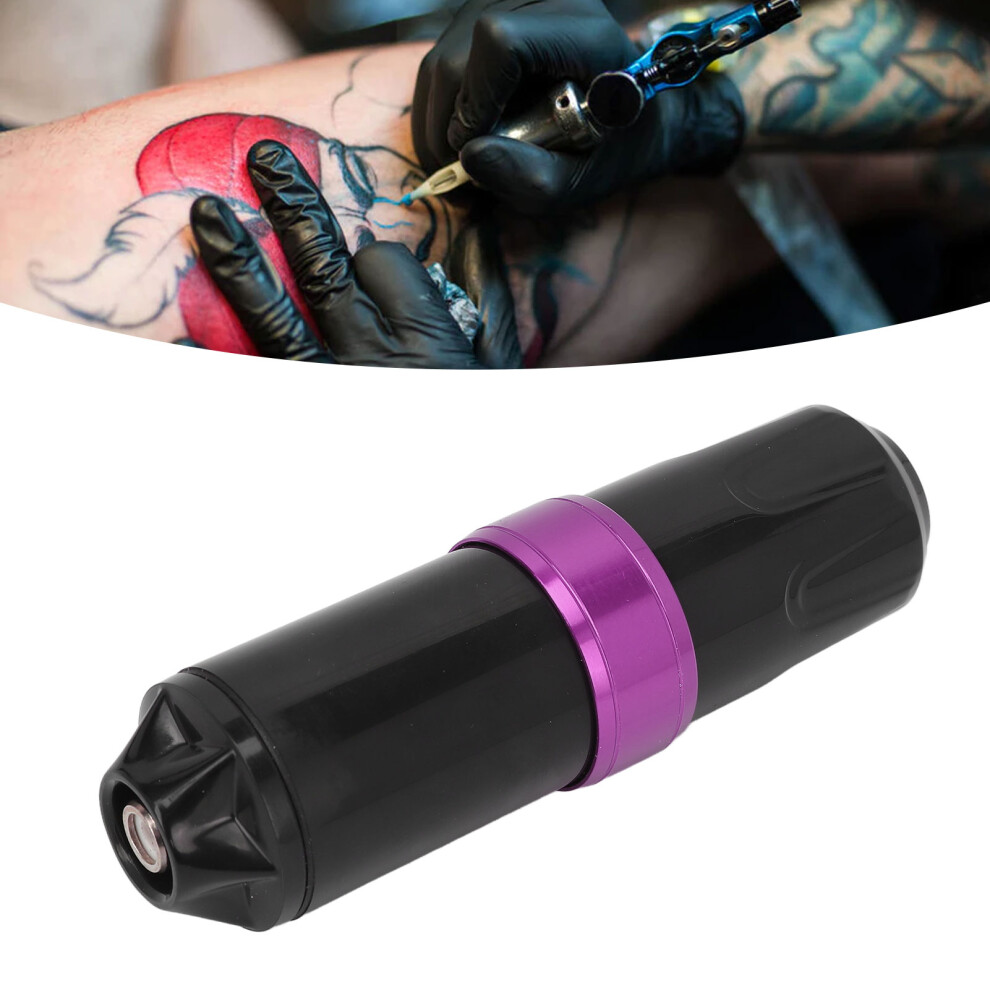 Black/Purple Tattoo Pen Rotatable Adjustable Stroke Length Cartridge Needle Rca Interface For Tattoo Beginners And Artists