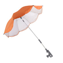 14in Universal Stroller Parasol with UV Protection Adjustable Baby Stroller Umbrella Orange(Silver Glue)