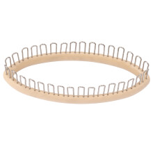 Knitting Loom Wooden Round Pocket Knitting Board DIY Weaving Craft Tool with Loom Pock Tool and Needle for Scarves Socks