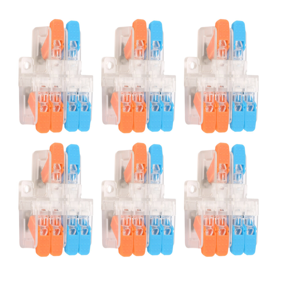 10 Pcs Quick Wiring Connector 2 In 4 Out 0.5 To 6Mmâ² Wire Conductor Connector 41A 450V 7691315288486