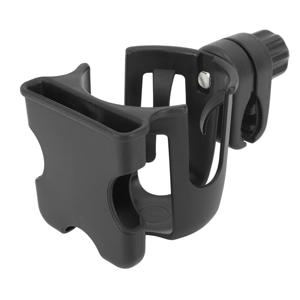 2 In 1 Stroller Cup Cellphone Holder Multifunction Universal Cup Mobile Phone Holder Black