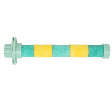 Parrot Quartz Sand Perch Paw Beak Grinding Pet Bird Cage Stand for Bird Parrot Budgies Parakeet Cockatiels Green Yellow